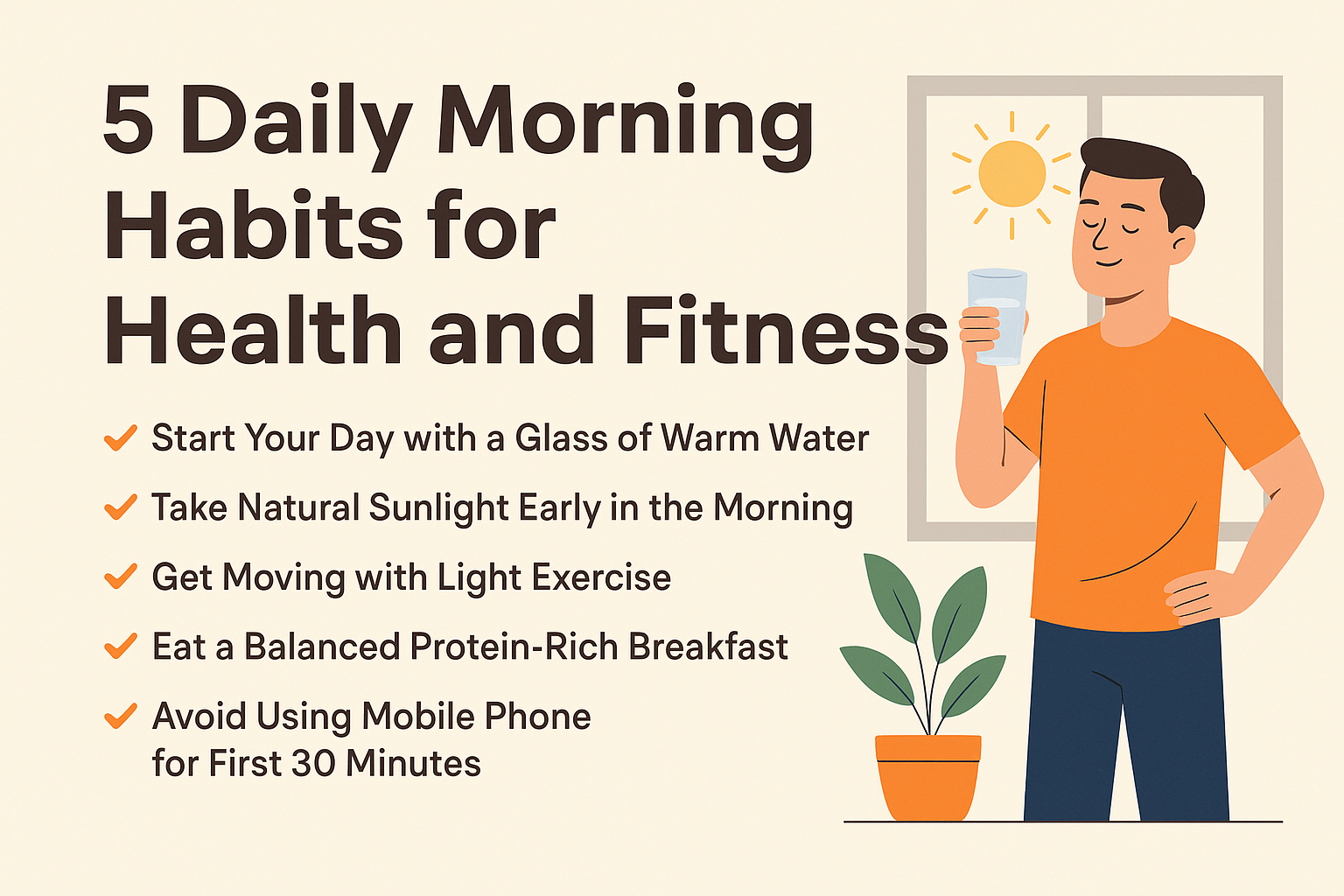 5 Powerful Daily Morning Habits for Health &Fitness