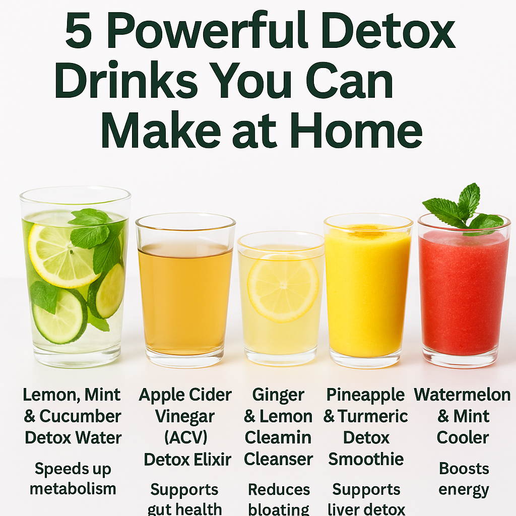 5 Powerful Homemade Detox Drinks: