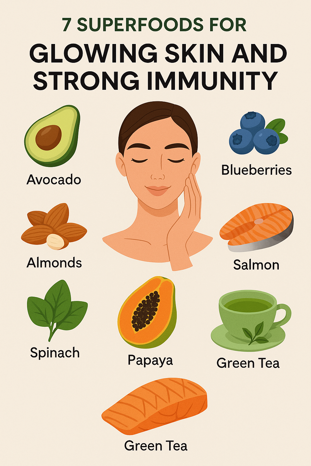 7 Superfoods for Glowing Skin and Strong Immunity (Backed by Science):