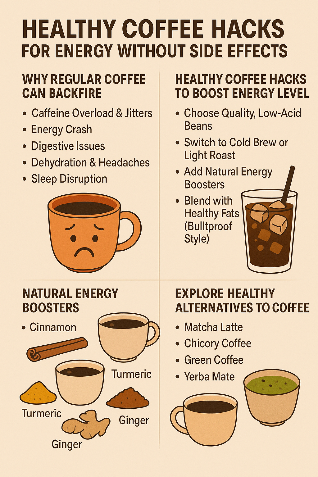 Healthy 8 Coffee Hacks for Energy without Side Effects